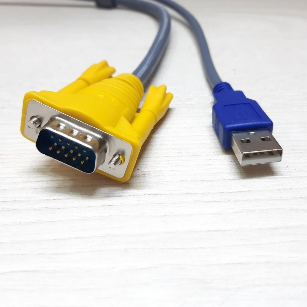 Dây cáp VGA USB KVM 15 Pin 1.5M - Jinghua V602F - Hồ Phạm