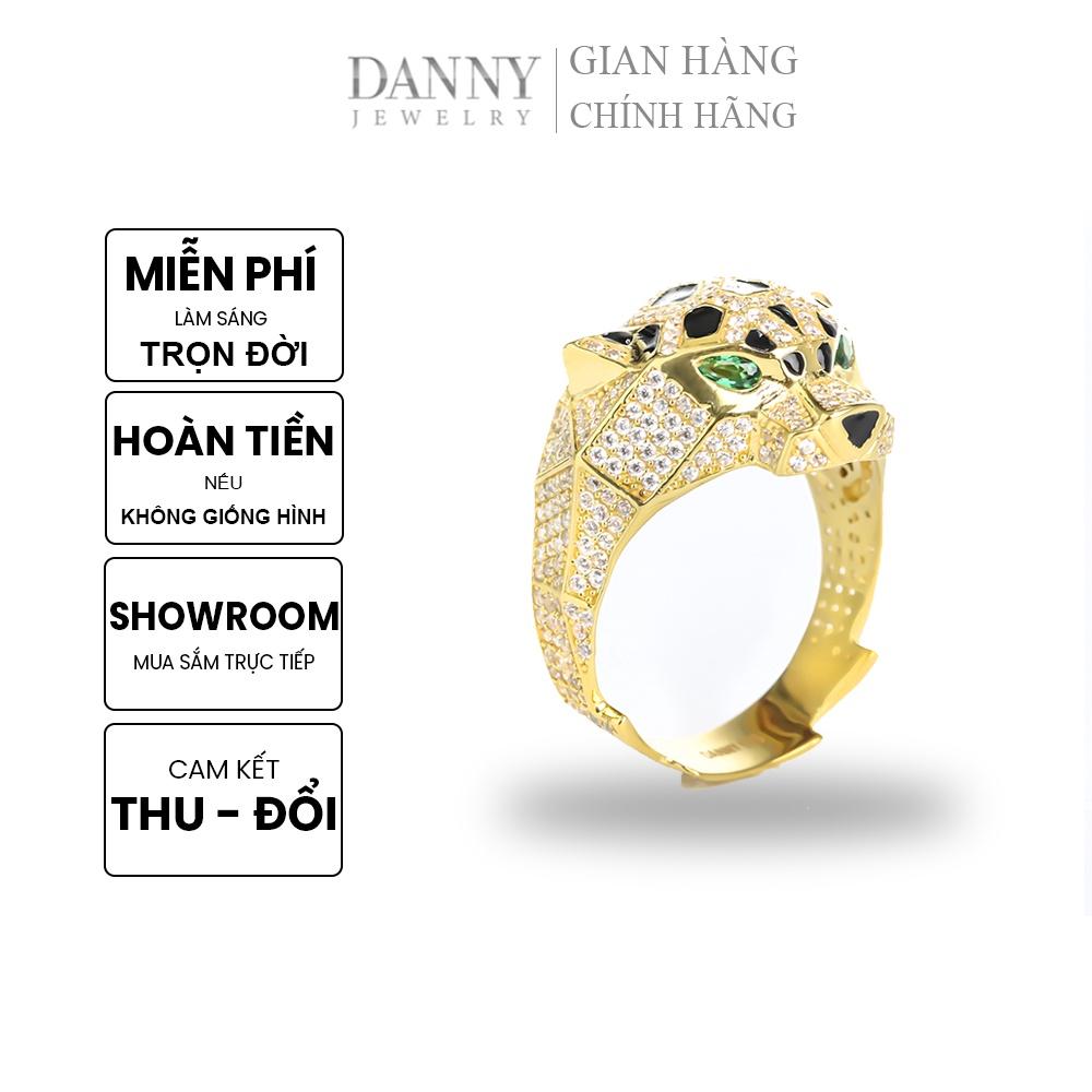 Nhẫn UNISEX Bạc Thổ Nhĩ Kỳ Xi Vàng 18k Kiểu Dáng Đầu Con Báo Danny Jewelry LI1TZ001