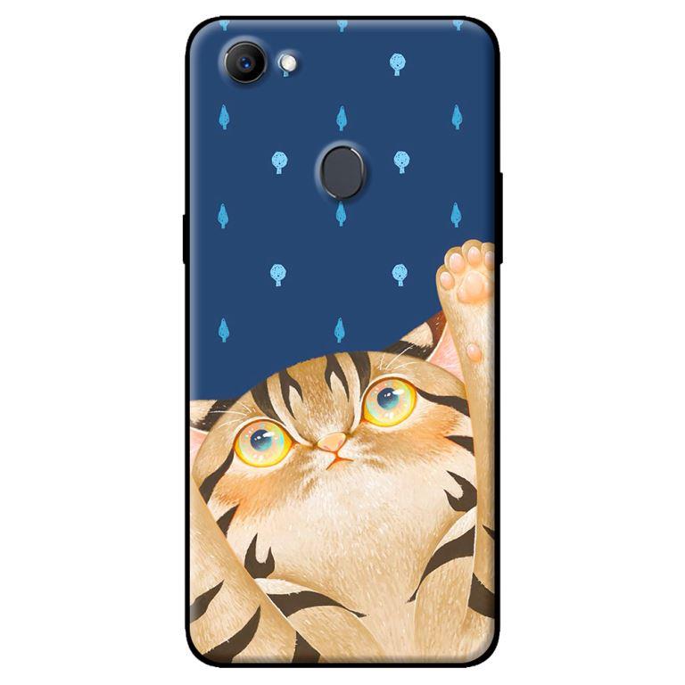 Ốp in cho Oppo F7 Mèo Xanh - Hàng chính hãng