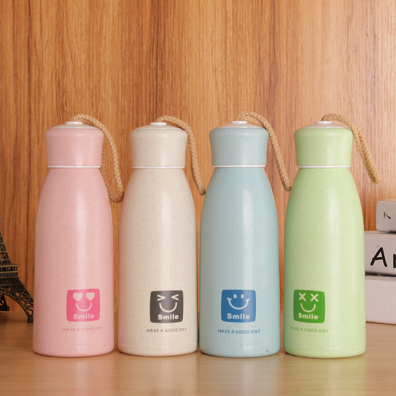 Bình Nước Lúa Mạch Lõi Thủy Tinh 350ml - An Toàn Cho Sức Khỏe