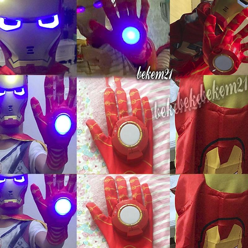 Găng tay chưởng của đội người sắt và bộ quần áo ironman Siêu Anh Hùng Avengers Marvel Cho bé spiderman