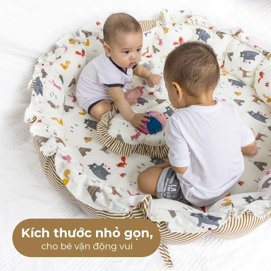 Nôi Hoa Vải Trẻ Em Khang Home Tiện Lợi Và An Toàn Cho Bé Đường Kính 90cm