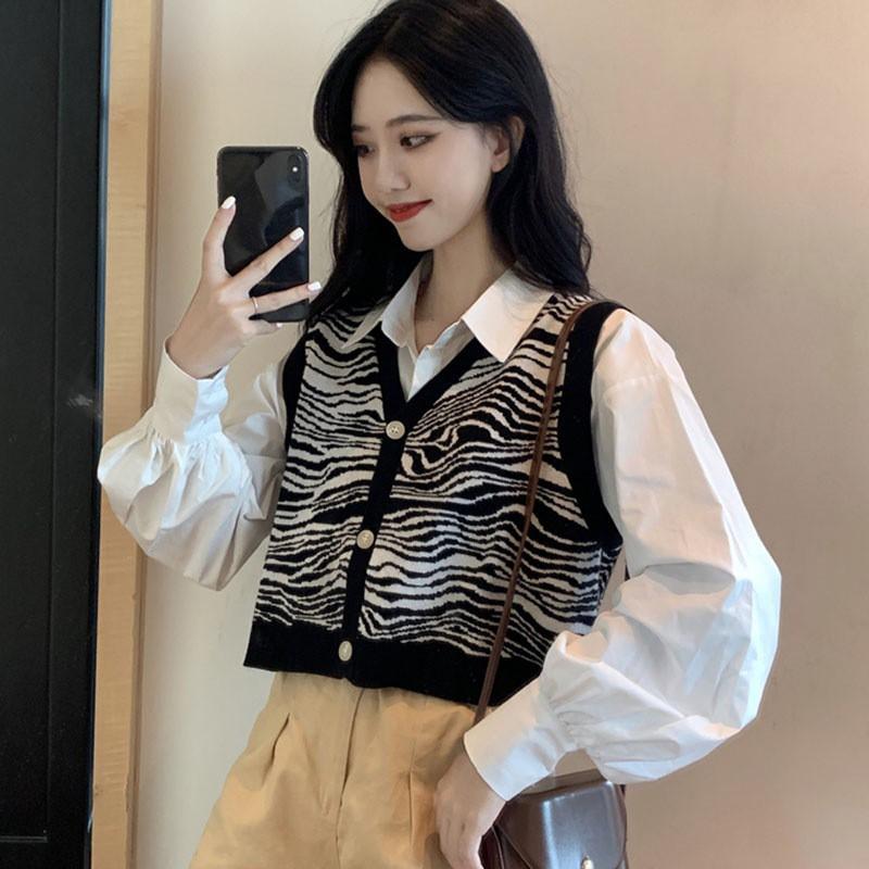 Áo sát nách cardigan cổ chữ V trẻ trung cho nữ