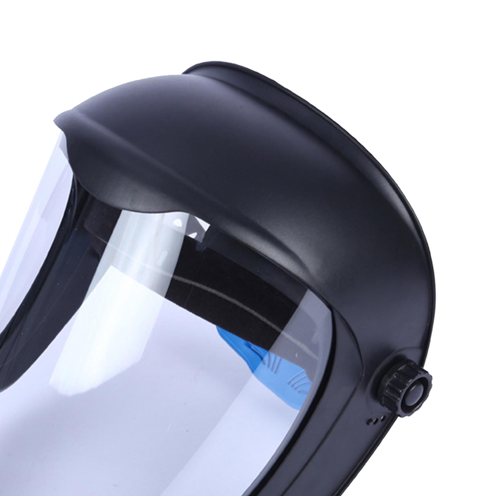 Face Shield Helmet Mask with Clear Polycarbonate Visor Anti FOG UV Blocking Protective Cover Safety Grinding