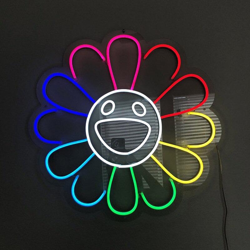 Đèn led neon hình hoa mặt cười