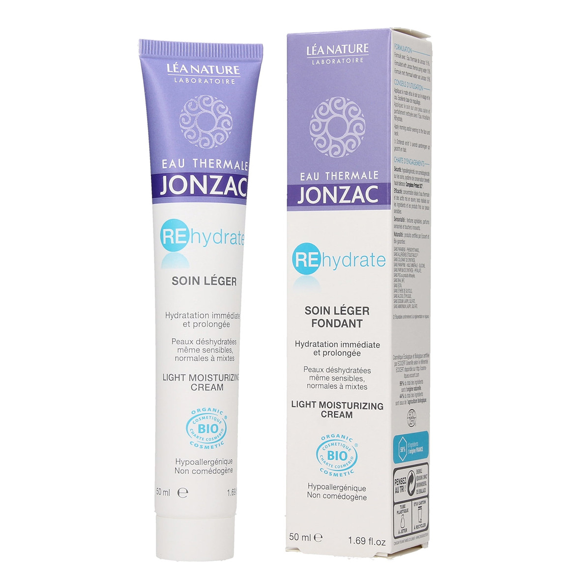 Kem Dưỡng Ẩm Cấp Nước Cho Da Dầu và Da Hỗn Hợp Eau Thermale Jonzac Rehydrate Light Moisturizing Cream 50ml