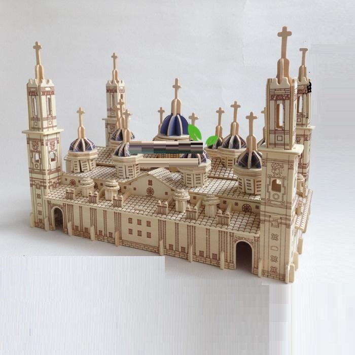 Đồ chơi lắp ráp gỗ 3D Mô hình tháp Pilar Basilica