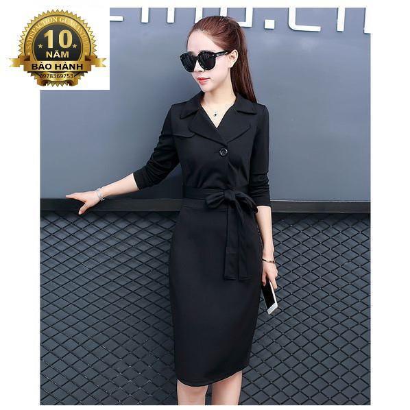 Đầm ôm cổ vest cột nơ eo Misa Fashion MS284