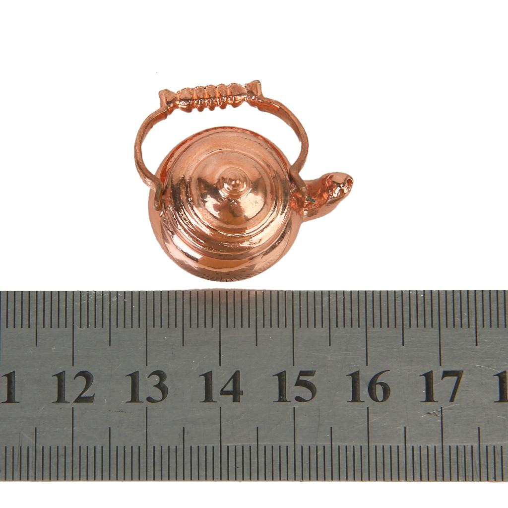1/12 Dollhouse Miniature Copper Tea Kettle/Tea Pot