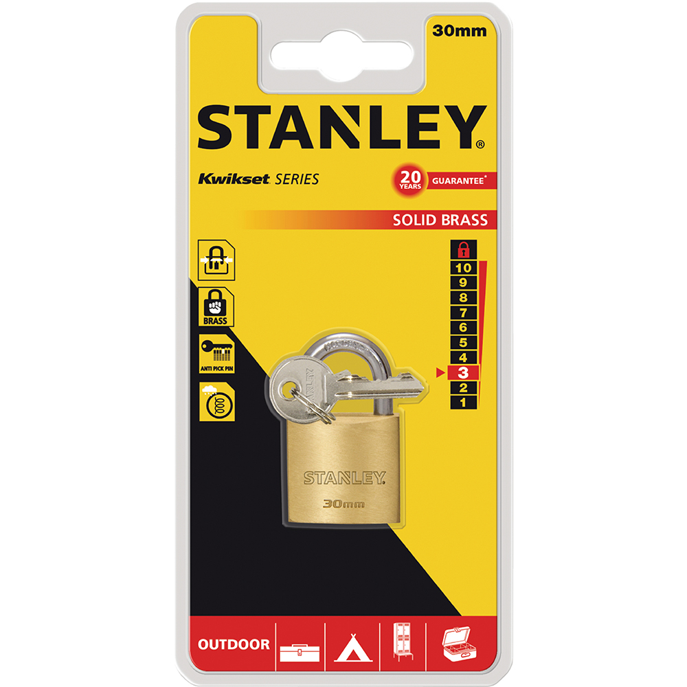 Combo 2 Ổ khóa Stanley USA S742- 030 khóa càng tiêu chuẩn, rộng 30mm