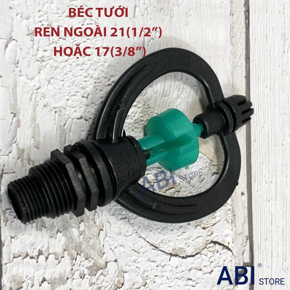 Béc tưới phun mưa xoay 360 độ ren ngoài 21(1/2'') hoặc 17(3/8'')