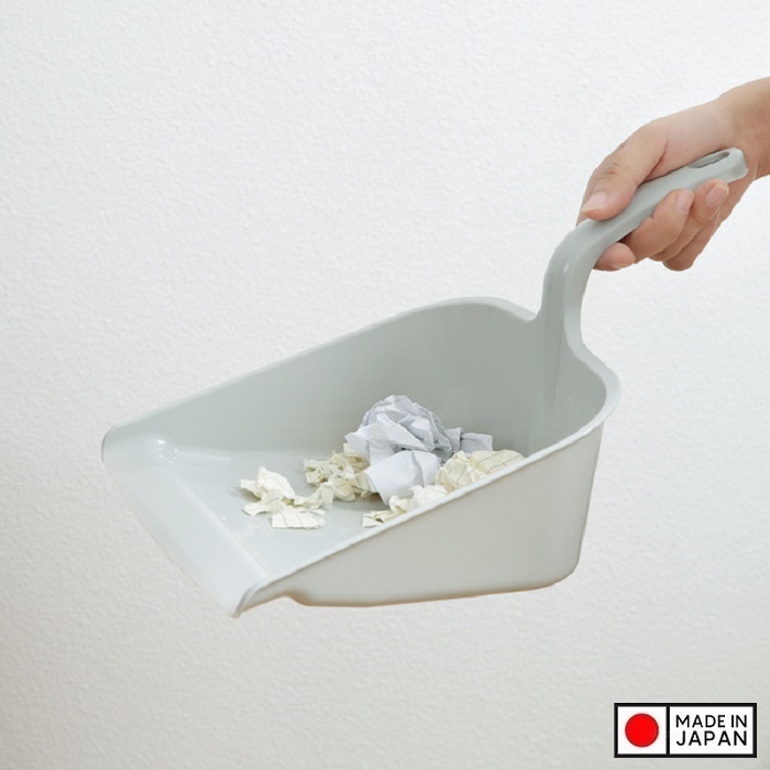Cây hốt rác tay cầm uốn cong tiện dụng (ghi) - Hàng nội địa Nhật