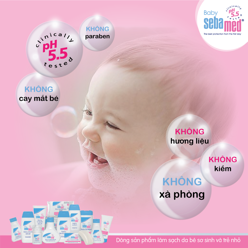 Sebamed Sữa Tắm Gội Dịu Nhẹ Toàn Thân pH5.5 Baby Gentle Wash 200ml