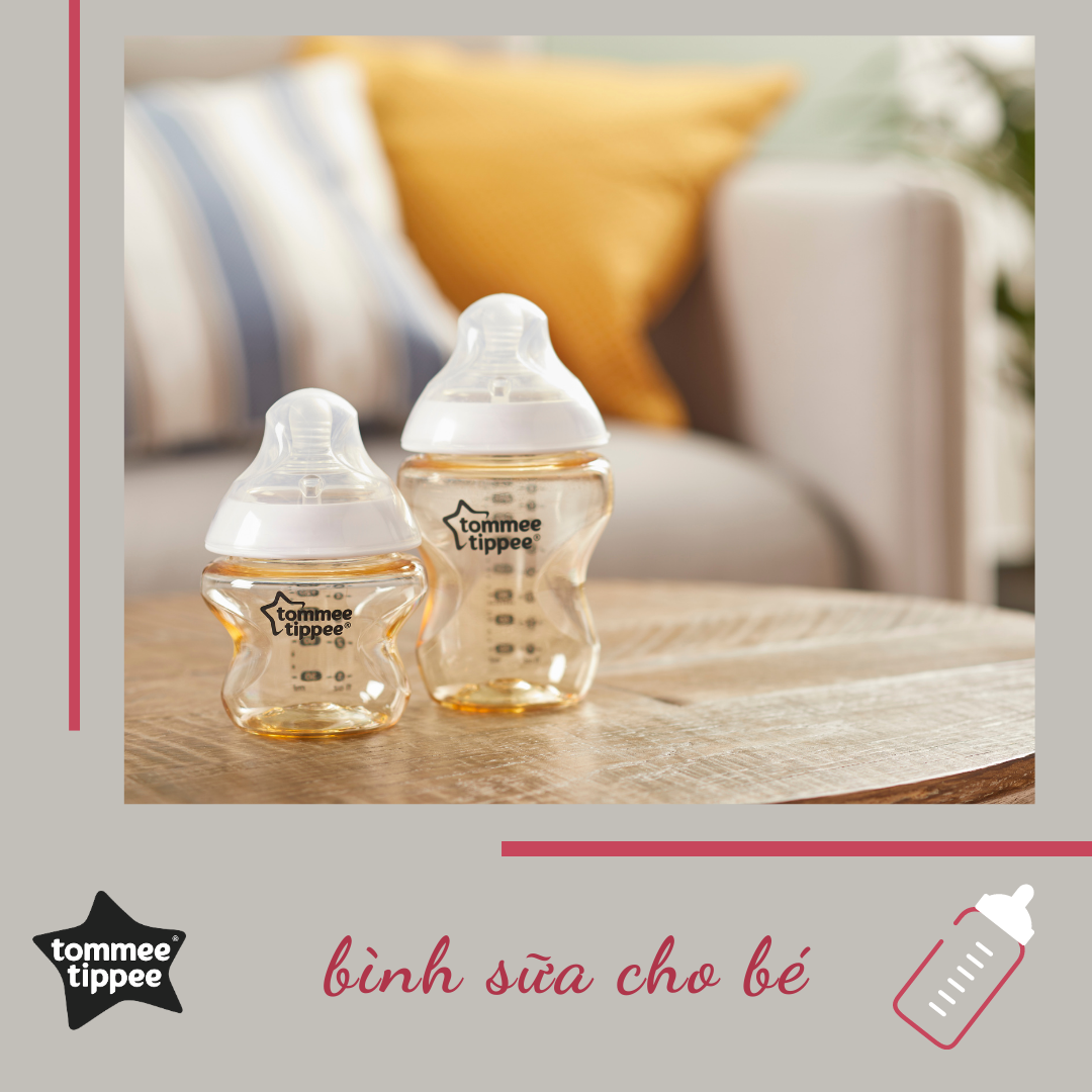 COMBO 2 Bình sữa PPSU ty siêu mềm tự nhiên Tommee Tippee Closer to Nature 150ml &amp; 260ml