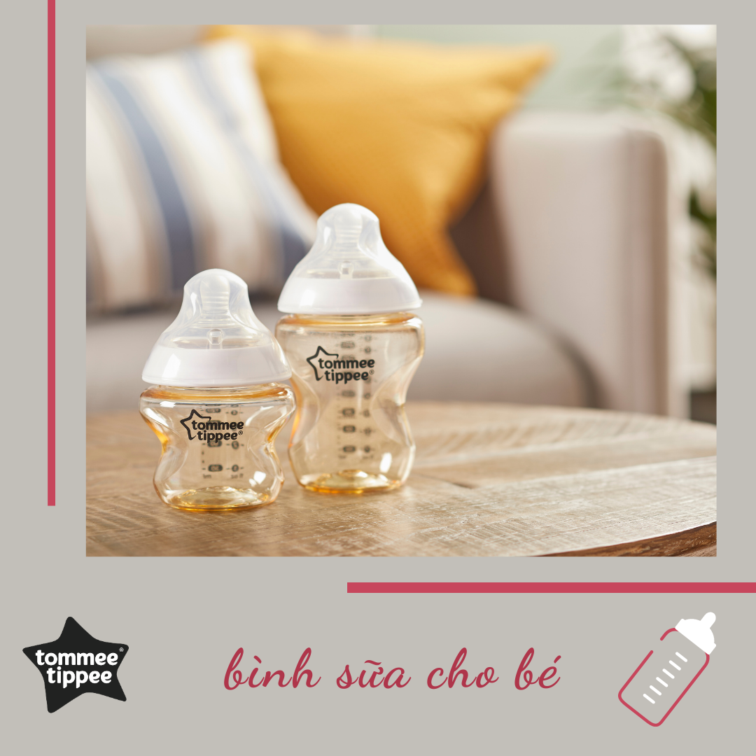 COMBO bình sữa PPSU ty siêu mềm tự nhiên Tommee Tippee Closer to Nature 260ml &amp; Núm ty silicon thay thế 6M+
