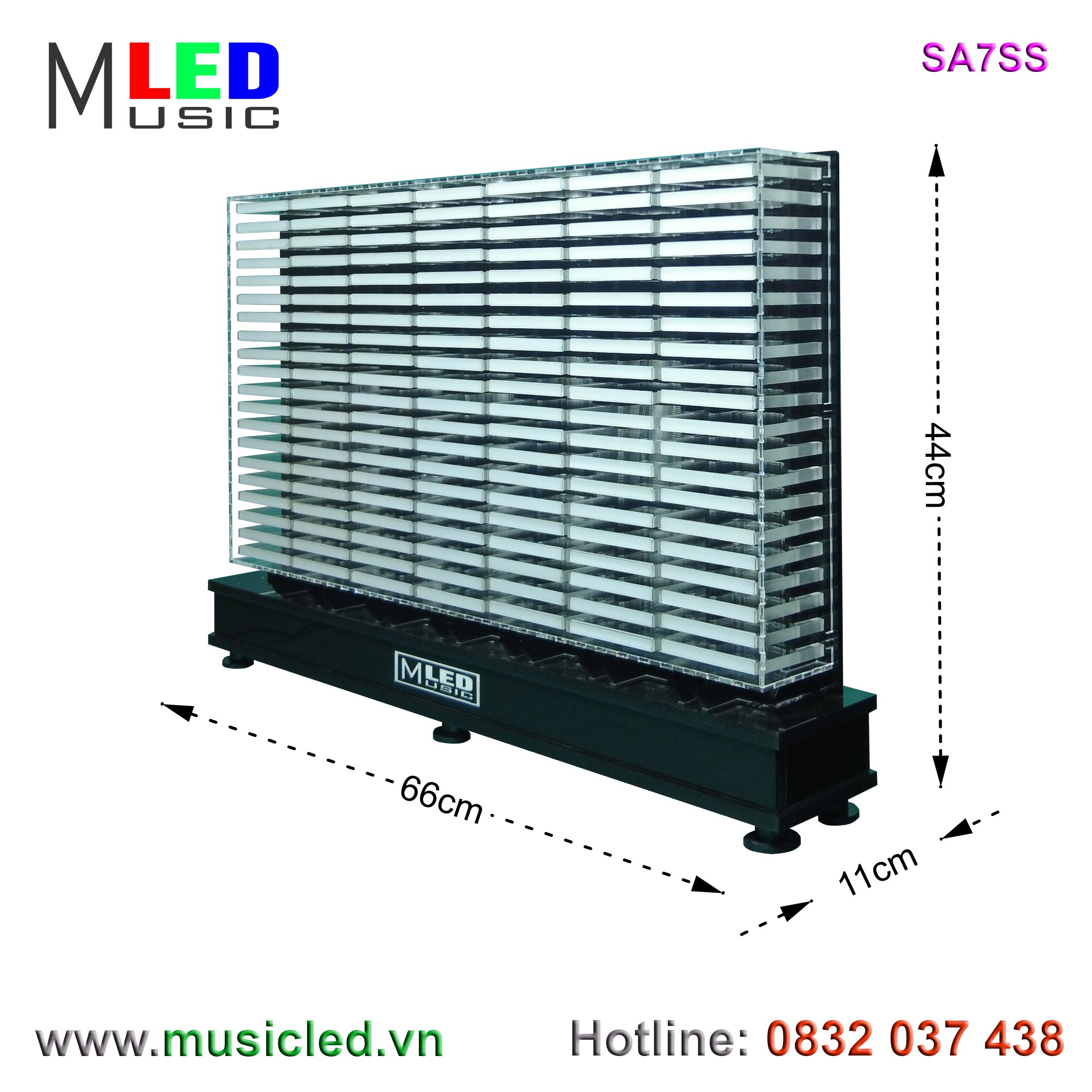Dàn đèn Music LED nháy theo tần số nhạc 7 cột để bàn