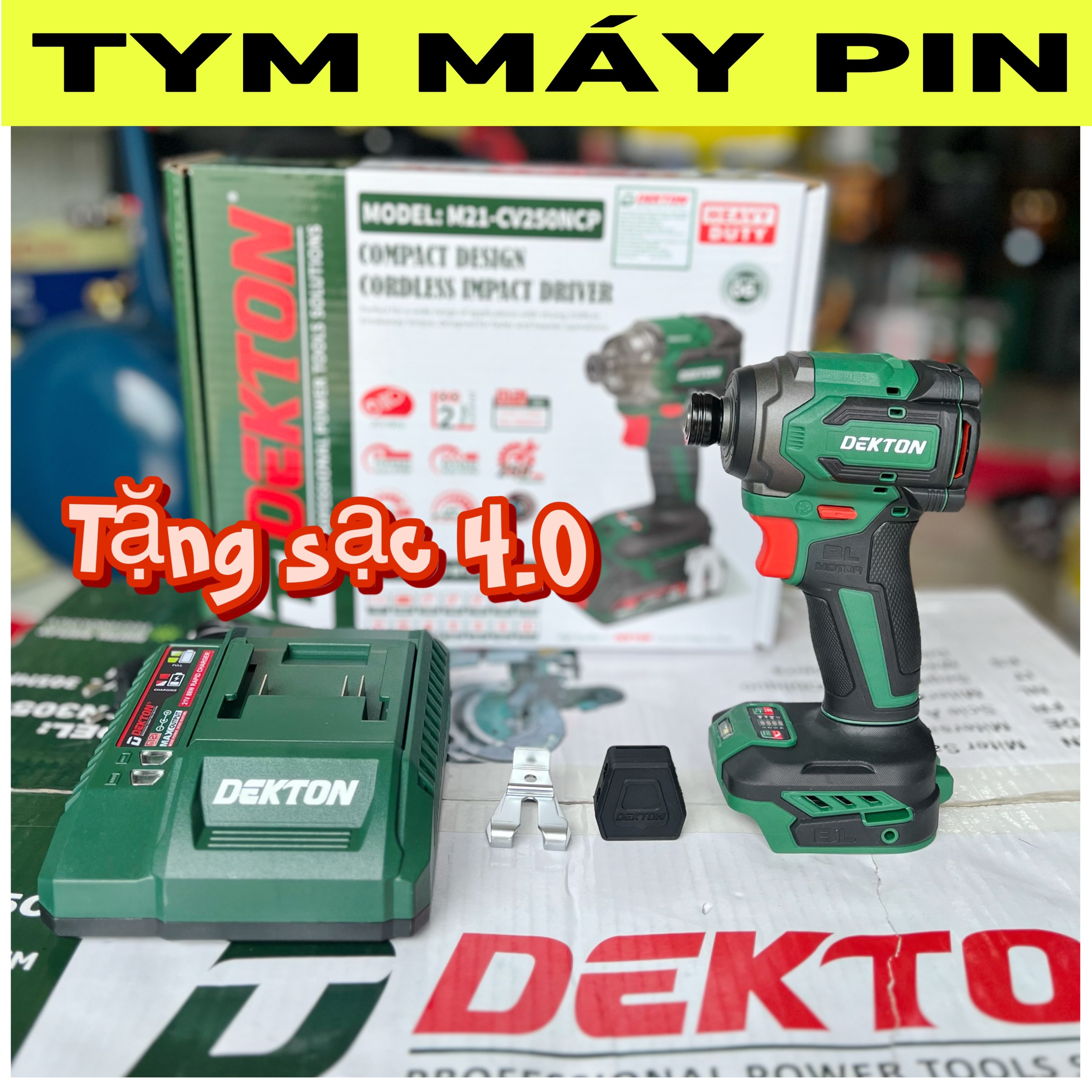 Máy Chuyên Vít Búa Dekton M21-CV250NCP – 21V – TYM MÁY PIN