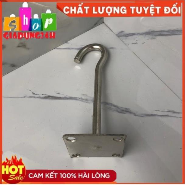 Móc treo quạt trần inox dài 15cm có đế chắc chắn