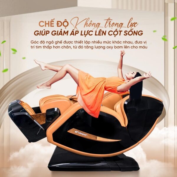 Ghế Massage Toàn Thân Giá Rẻ Lifesport LS-799, Điều Khiển Bằng Giọng Nói, Ion Âm Hiện Đại