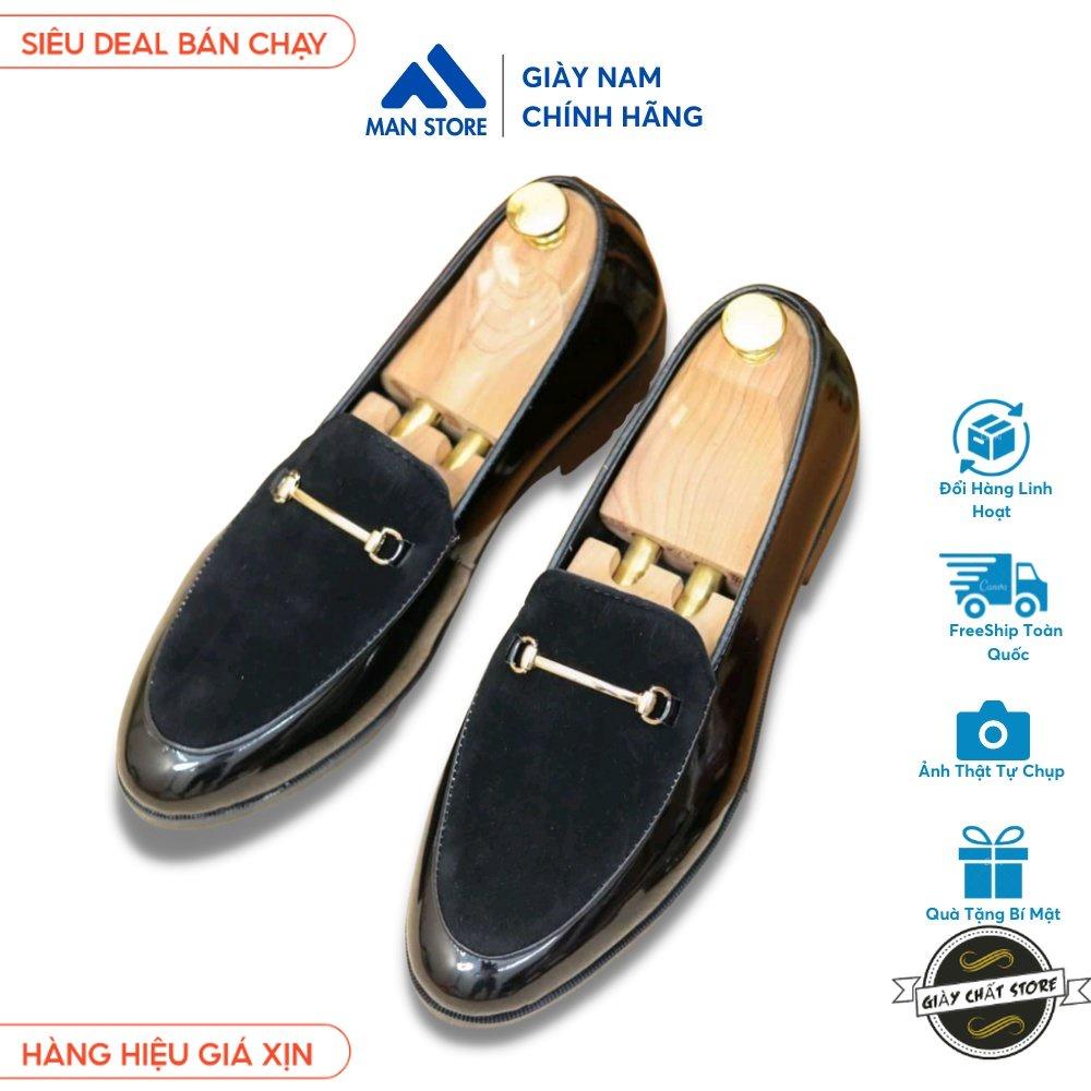 Giày Lười Da Nam Công Sở Đế Cao Su Non Khâu Chắc Chắn Đai Vàng