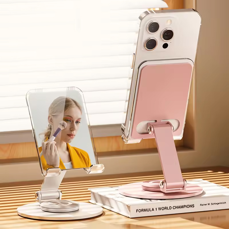 Giá đỡ dành cho điện thoại xoay 360 độ có gương soi - Zaki L73 - Hàng Nhập Khẩu