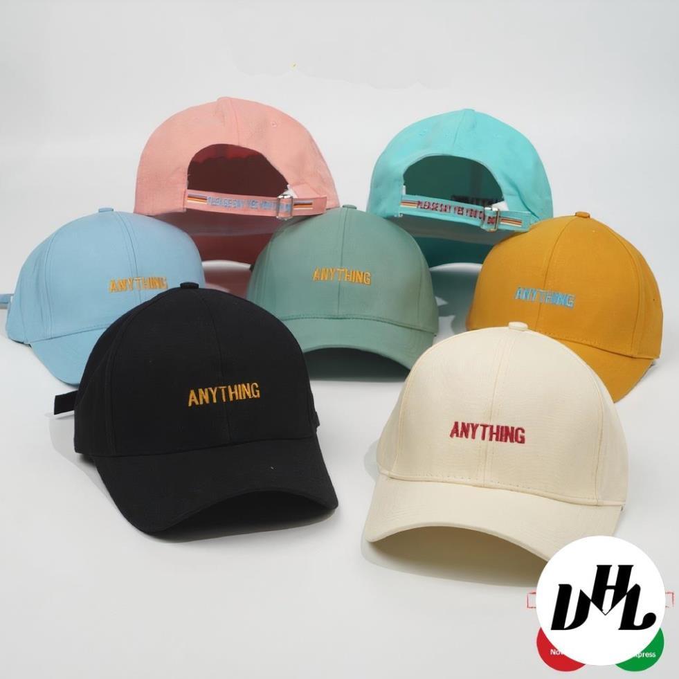 Mũ lưỡi trai VHL Store, nón kết thêu hình chữ Anything chất kaki cao cấp form unisex nam nữ
