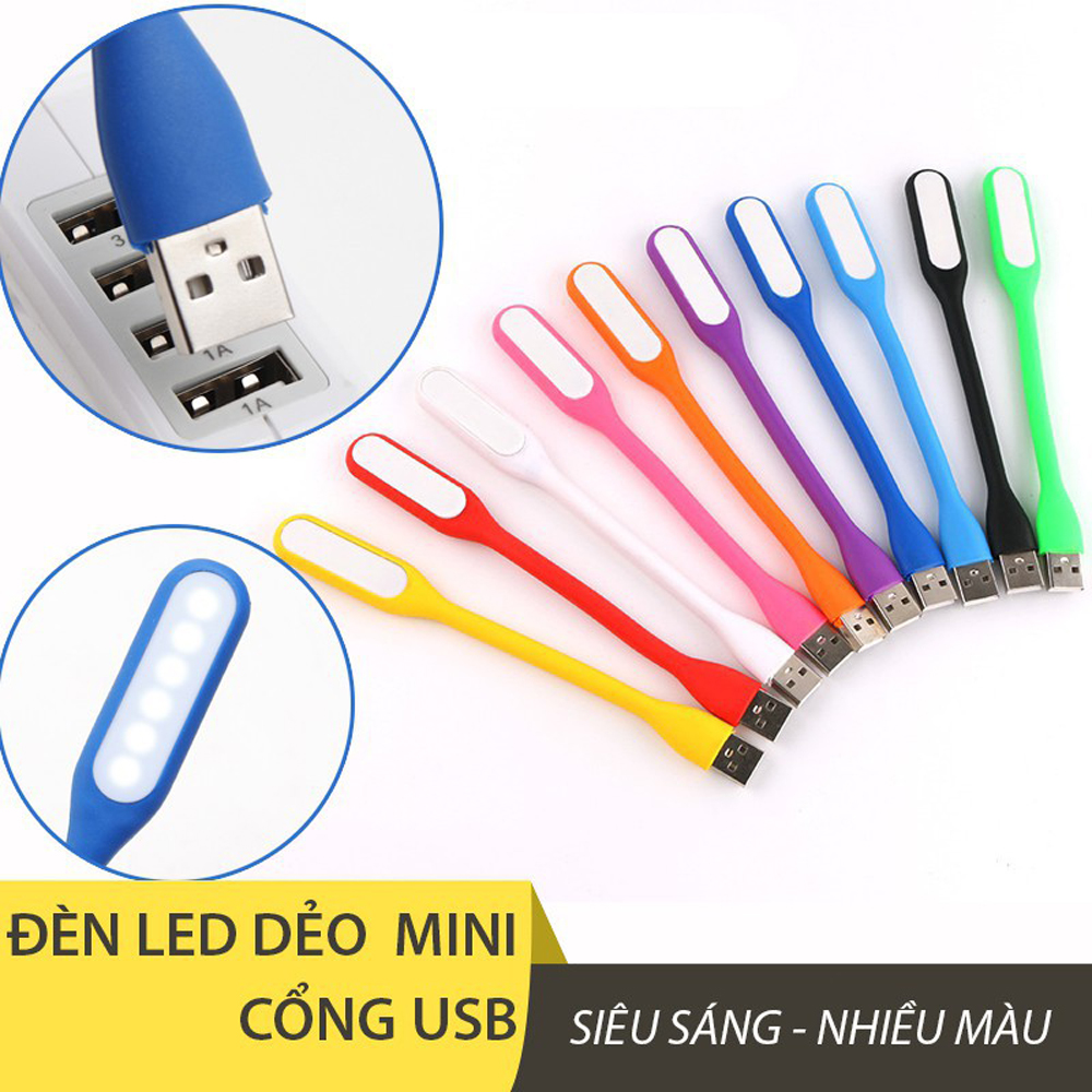 Đèn led mini cắm cổng usb siêu sáng uốn cong tùy chỉnh (màu ngẫu nhiên)