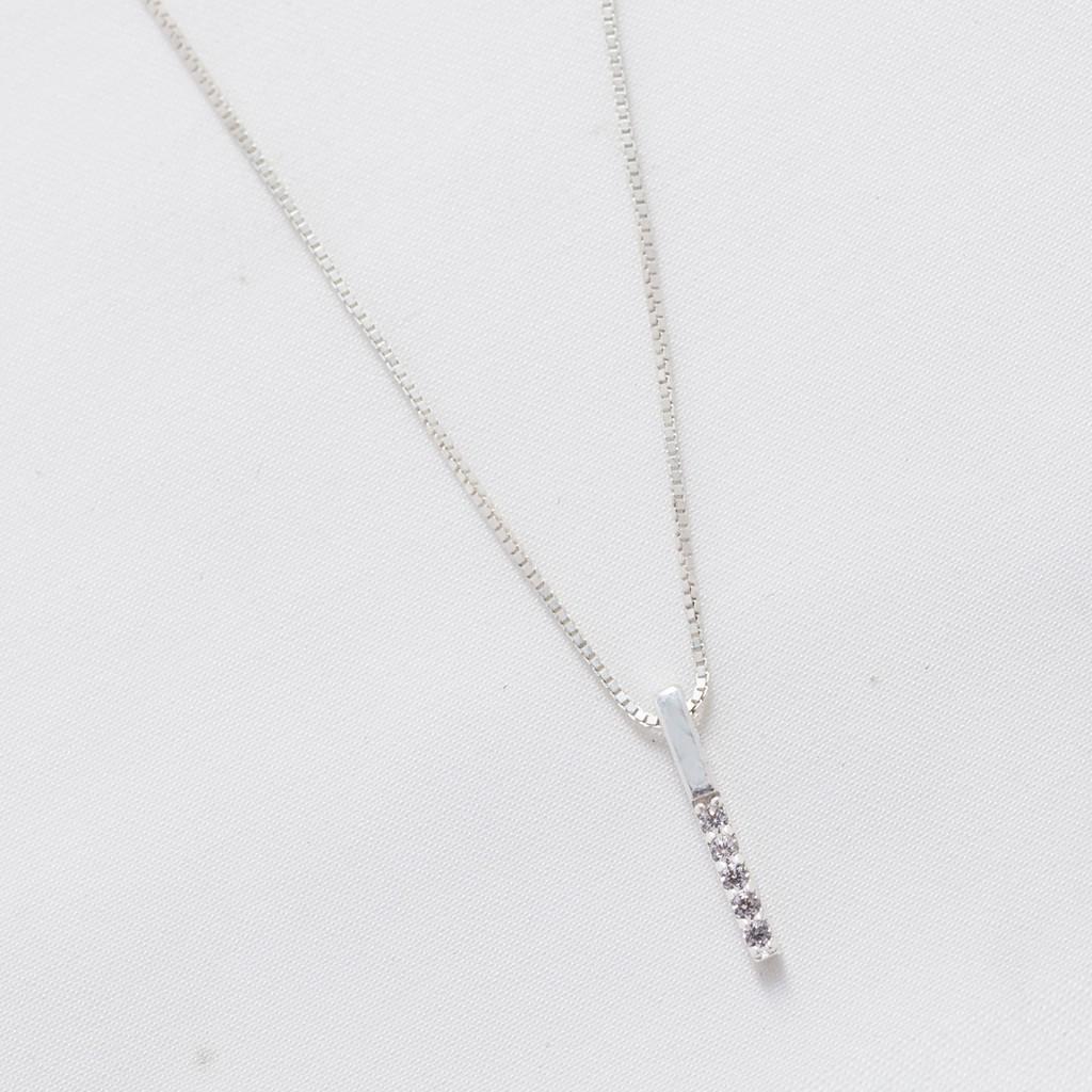 Vòng cổ bạc Bling it nửa hàng đá BIVC155