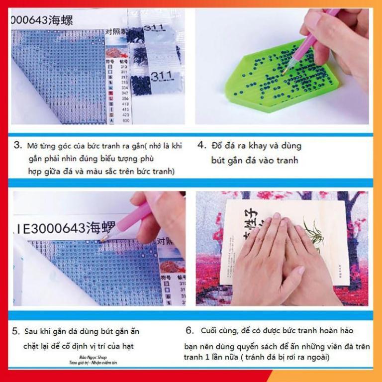 Tranh đính đá 5d toàn bộ 75*120cm