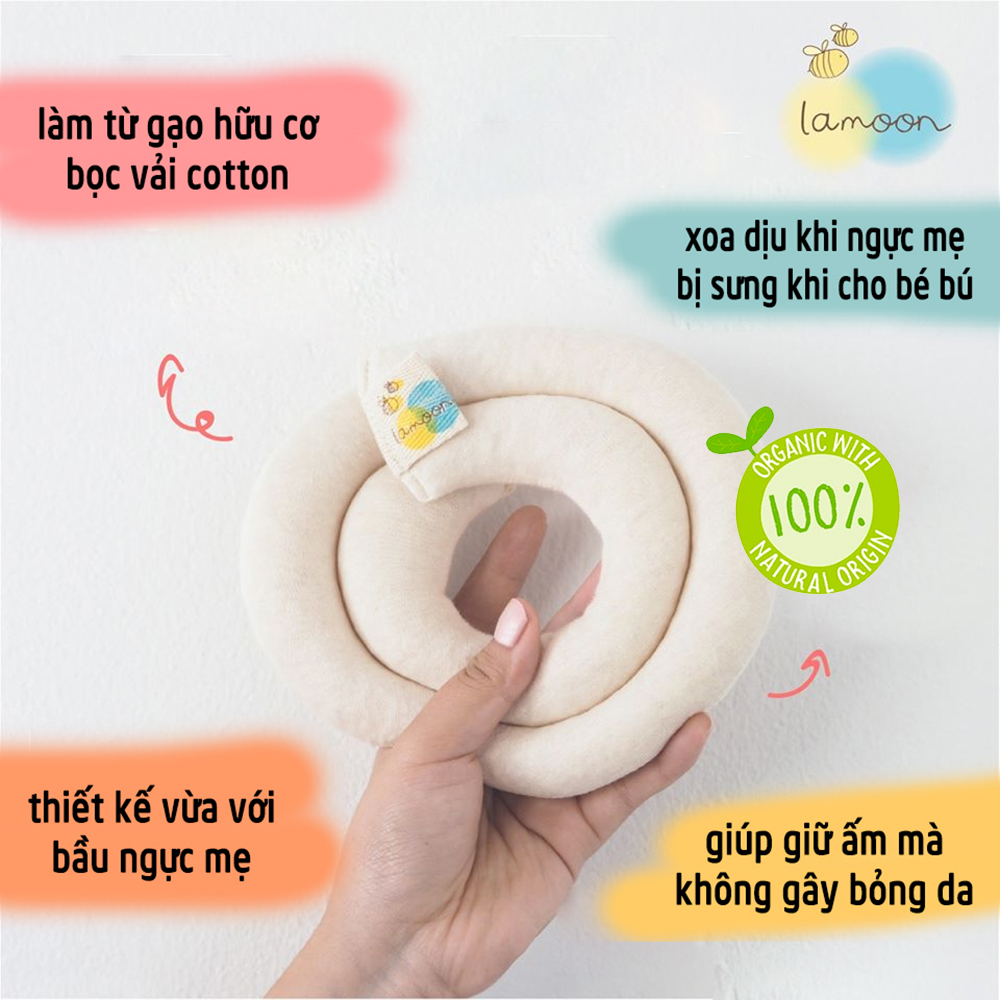 Túi Chườm Ngực Kích Sữa Từ Gạo Organic An Toàn Cho Mẹ Sau Sinh Lamoon