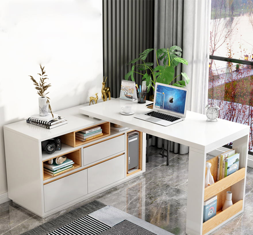 Bàn làm việc cá nhân gỗ kiểu dáng nhỏ gọn