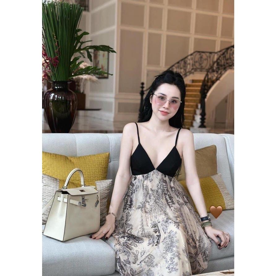 VÁY ĐI CHƠI, VÁY TƠ MAXI 2S CÚP NGỰC DÁNG XÒE CỰC SEXY NHA CÁC NÀNG