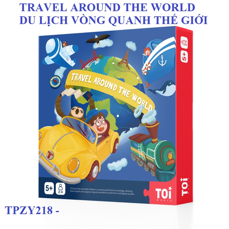 Trò chơi board game DU LỊCH VÒNG QUANH THẾ GIỚI chính hãng TOI Travel Around The World TPZY218