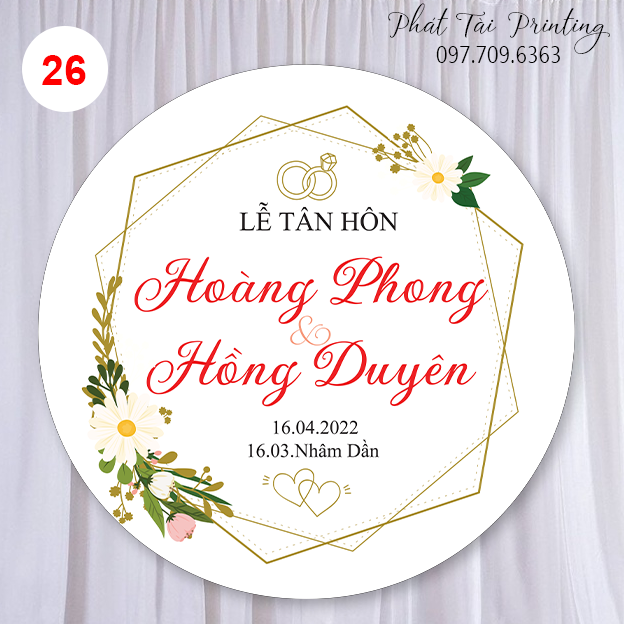 Bảng Backdrop trang trí đám cưới MS 26