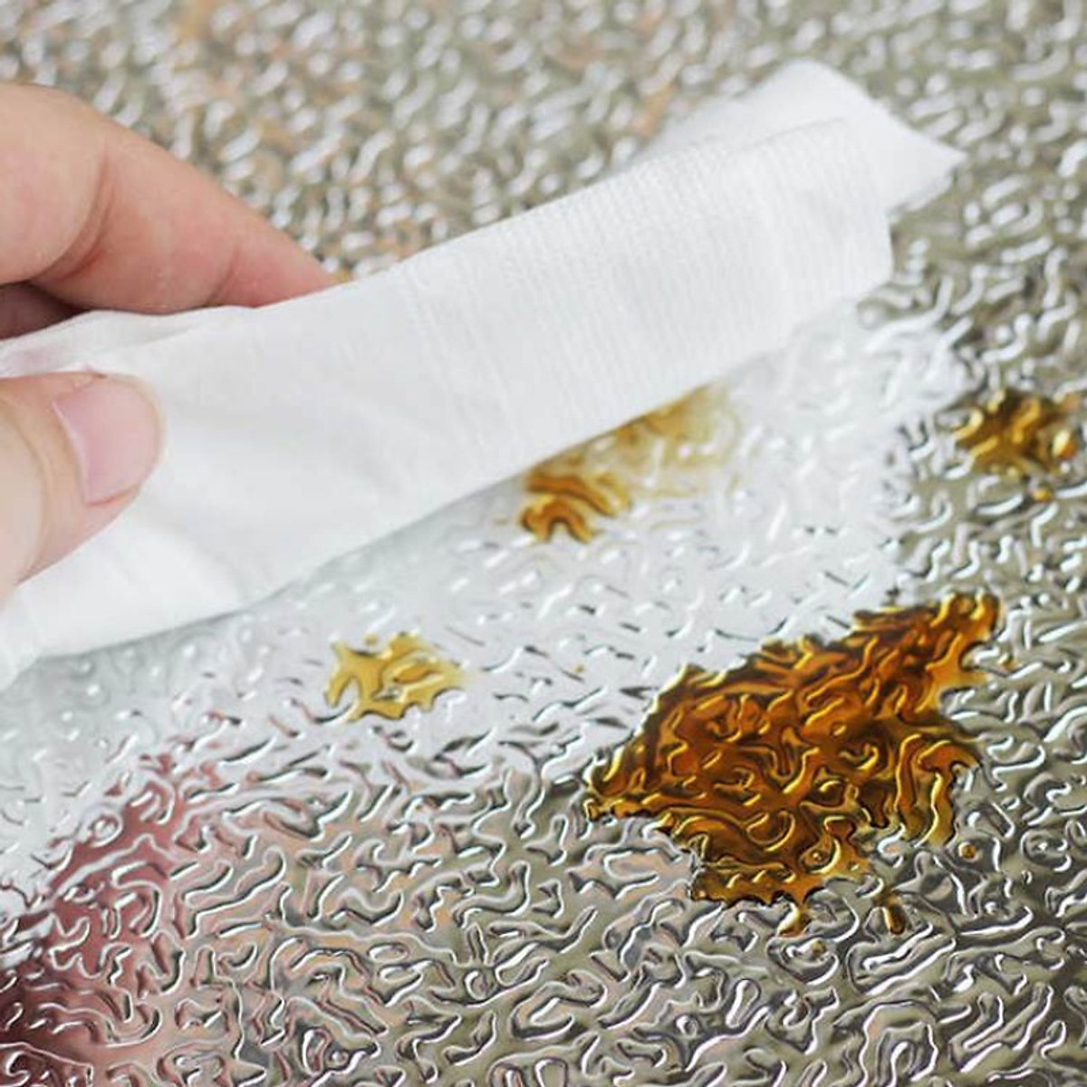 Giấy bạc dán bếp cách nhiệt dododios Cuộn decal dán tường nhà bếp chống thấm bền đẹp , Cuộn 3 Mét Decal Giấy Dán Bếp Tráng Nhôm Cách Nhiệt Chính Hãng dododios