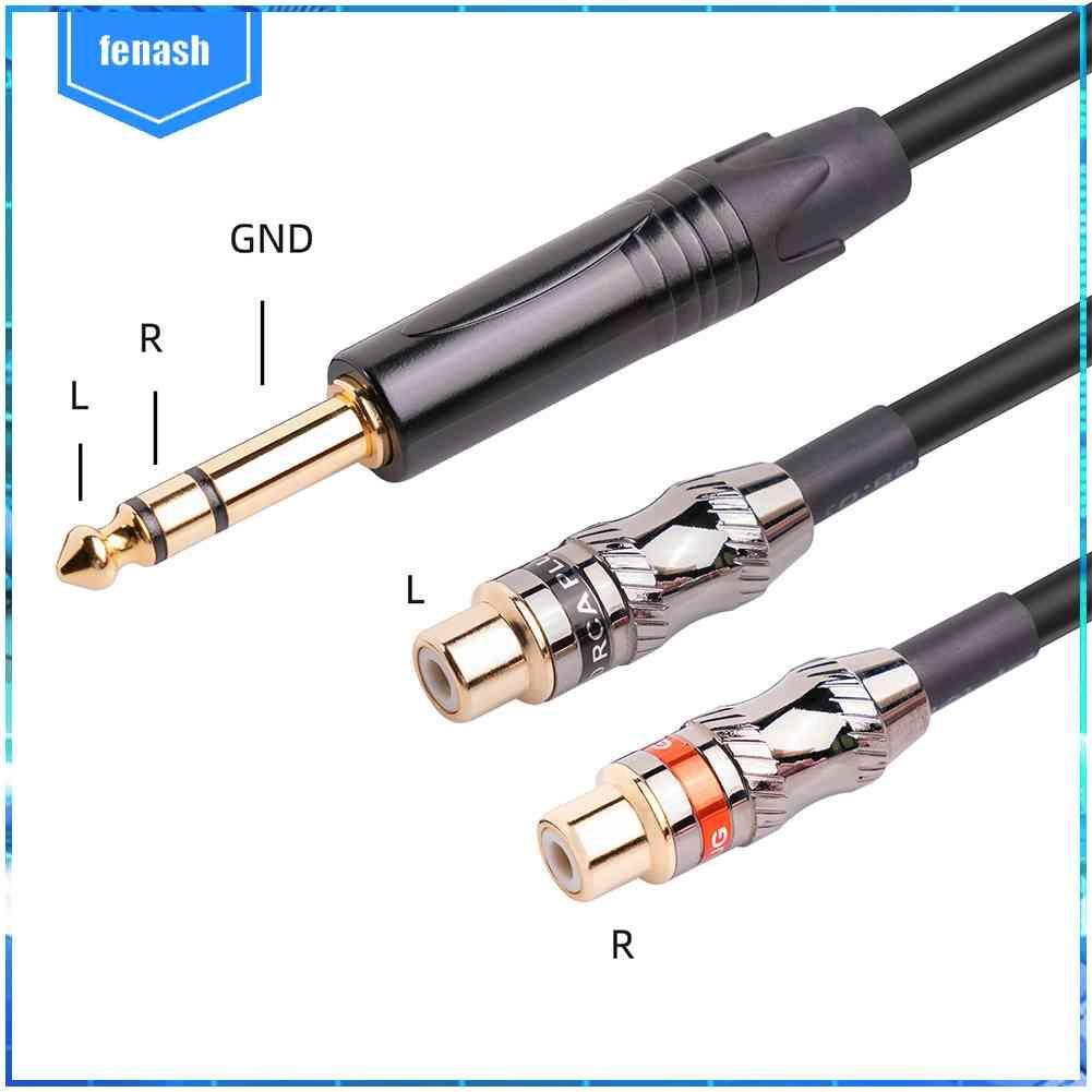 Cáp KếT NốI 6.35mm Mạ VàNg 24k RCA Sang 1 / 4 inch RCA Sang 1 / 4 inch Chuyên DụNg Cho Studio