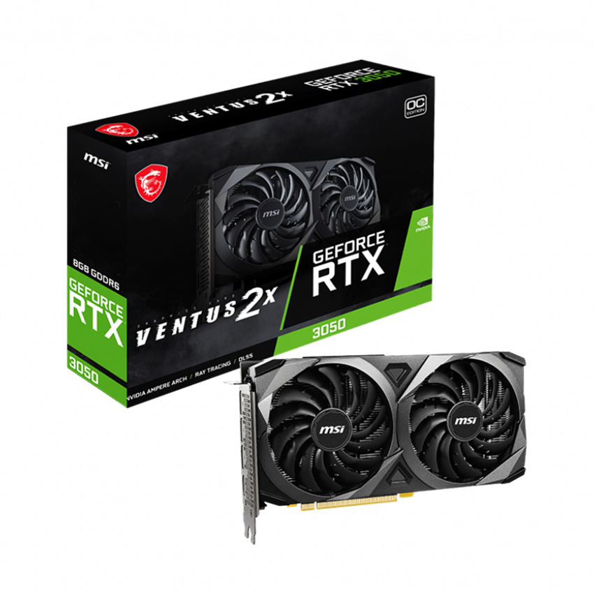 Card màn hình MSI RTX 3050 VENTUS 2X 8G OC - Hàng Chính Hãng