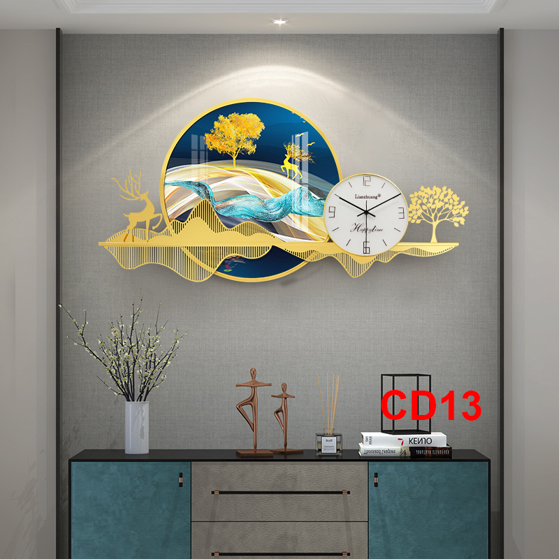 Đồng hồ treo tường trang trí decor CD13 kích thước 100 x 65 cm