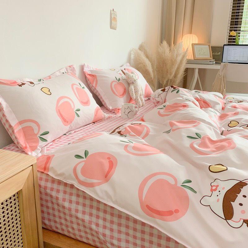 Bộ Chăn Ga Cotton Korea Cao Cấp Phong Cách Hàn Quốc CÓ CHĂN BÔNG Dùng Nhà Ở, Nhà Thuê, Khách Sạn, Homes