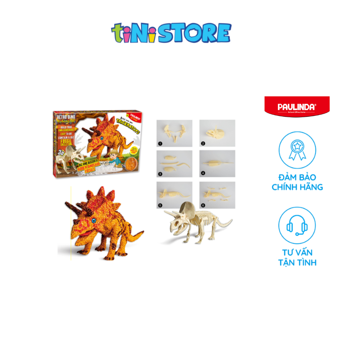 Đồ Chơi Khảo Cổ Khủng Long Triceratops Paulinda 072796-2