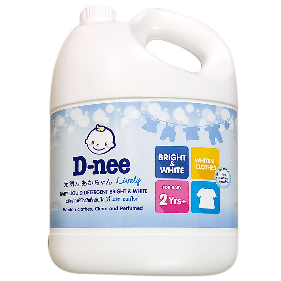 Dung Dịch Giặt Quần Áo Cho Bé D-Nee - Chai 3000ml (Trắng)