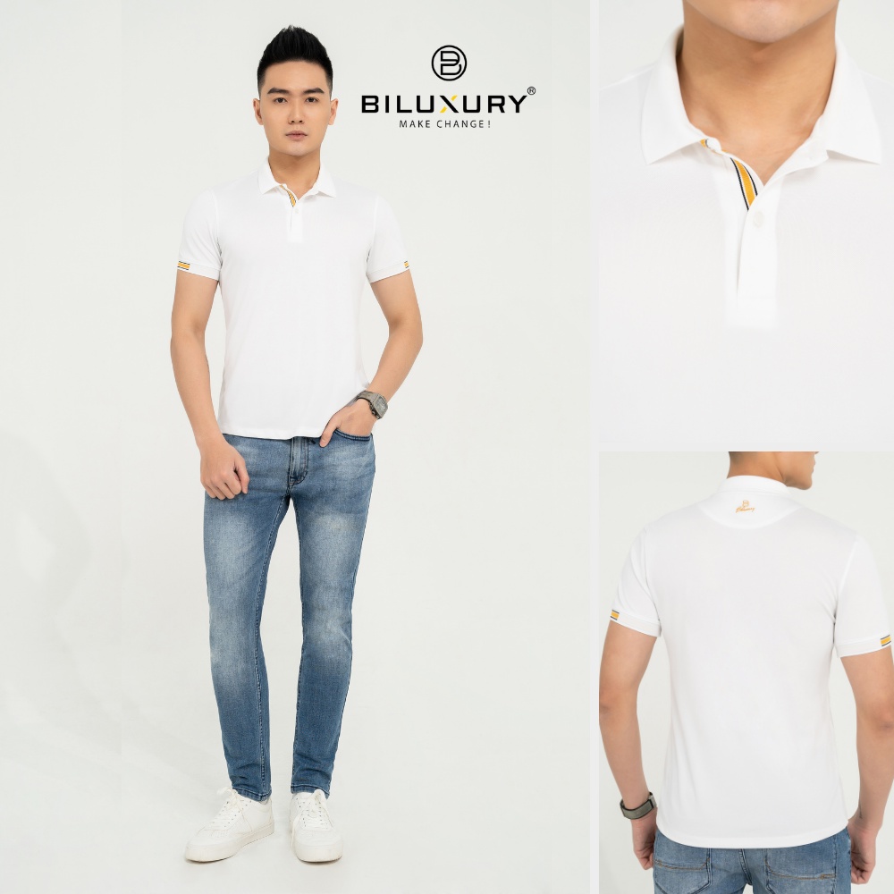 Áo thun polo nam Biluxury form chuẩn slimfit chống nhăn chất vải siêu mềm tôn dáng 6APCT016