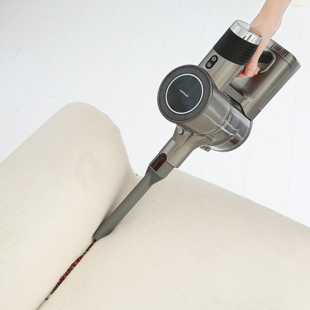 Máy hút bụi Lock&Lock không dây dùng pin sạc ENV356GRY - Hàng chính hãng, có thể hút sàn hút nệm lau nhà - Hapos