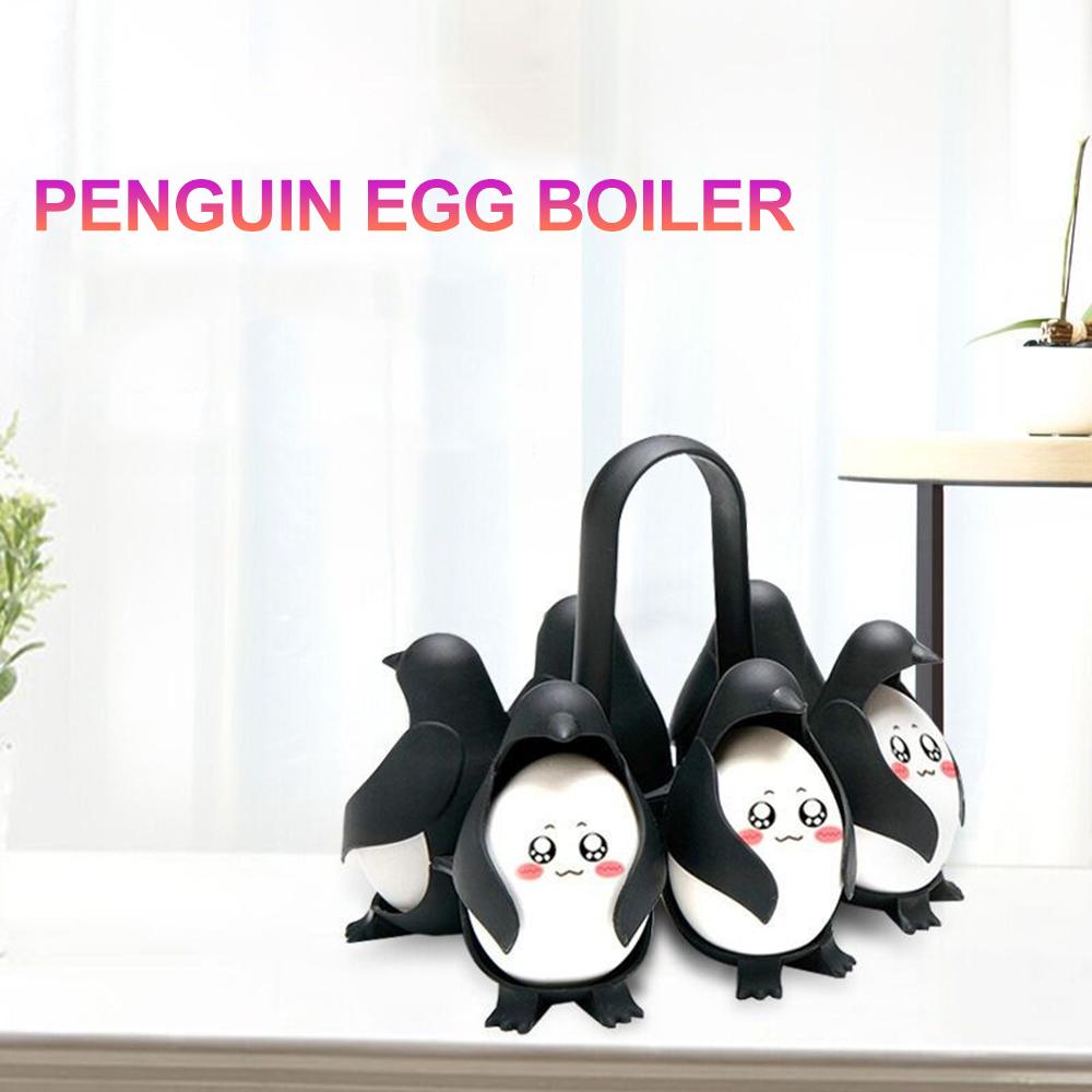 Dụng cụ luộc trứng, hấp trứng tiện lợi thiết kế Hình chim Cánh cụt dễ thương