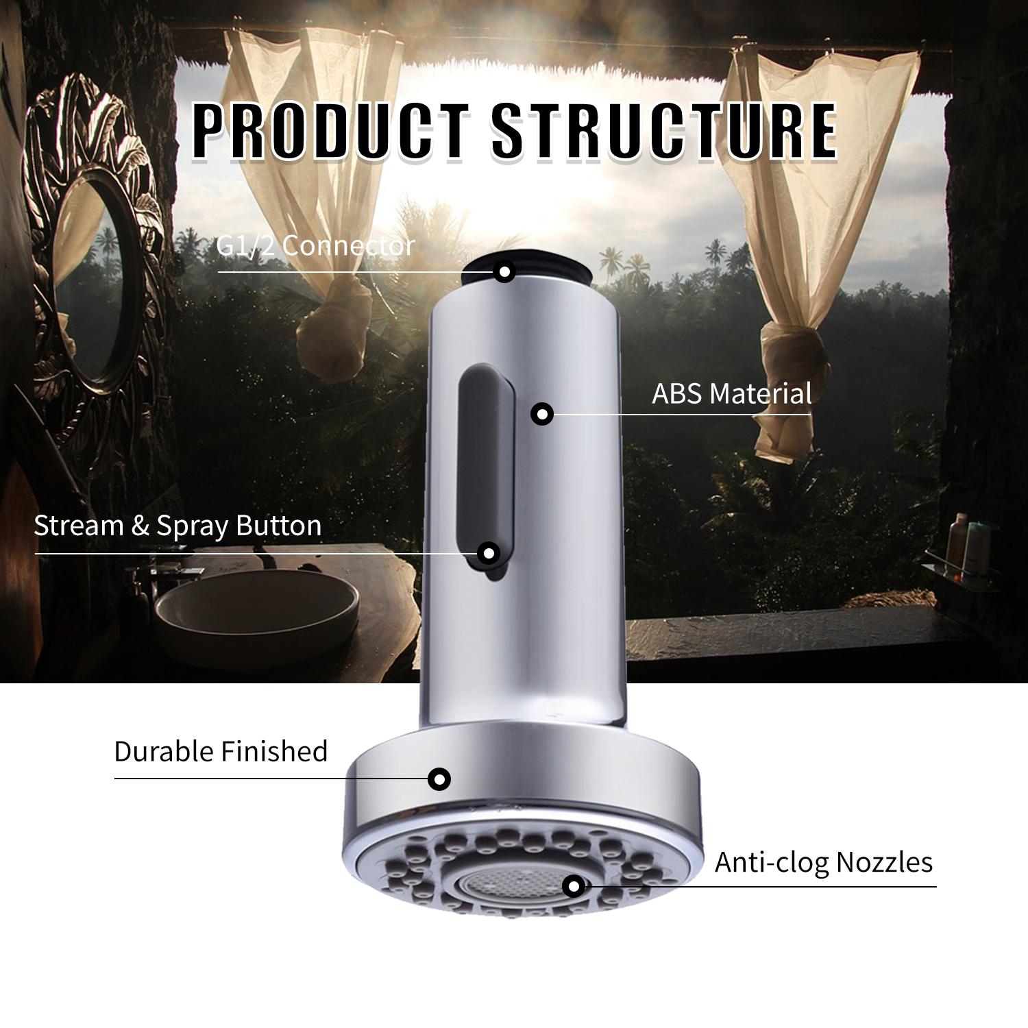 Đầu Vòi Nước tăng áp bồn rửa bát Spayer Head kết hợp 2 chế độ xả nước