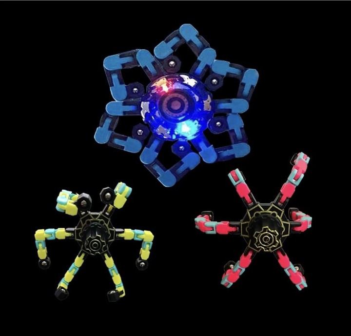 ĐỒ CHƠI CON QUAY SPINER ROBOT BIẾN HÌNH 6 CÁNH CÓ ĐÈN LED PHÁT SÁNG