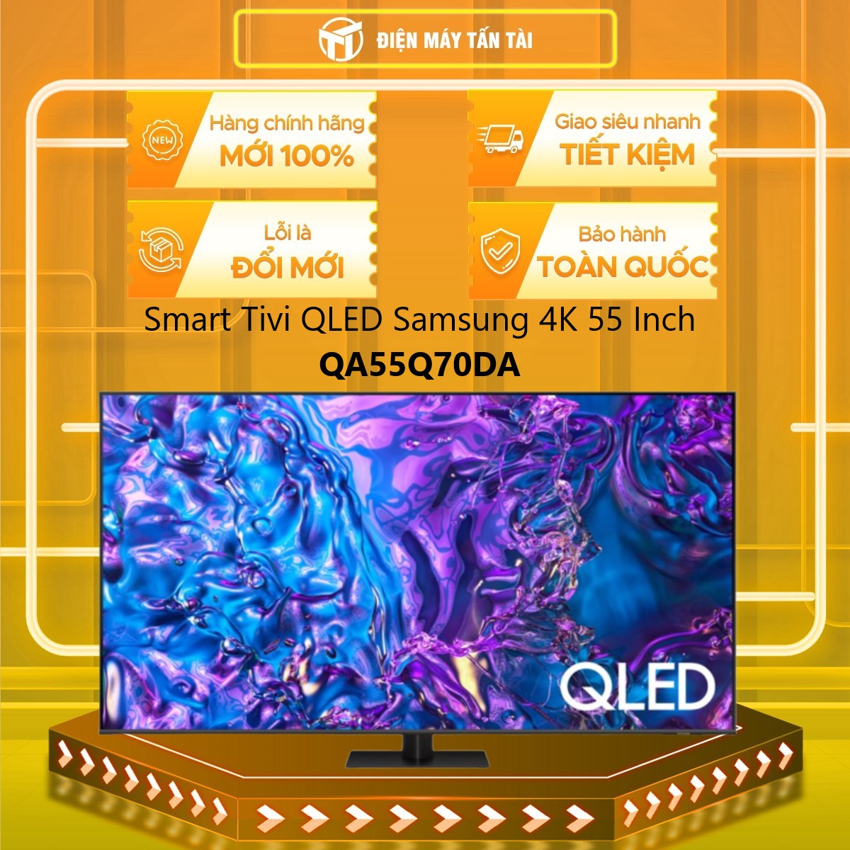 Smart Tivi QLED Samsung 4K 55 Inch QA55Q70D 55Q70D QA55Q70DA 55Q70DA - Hàng chính hãng - Chỉ giao HCM