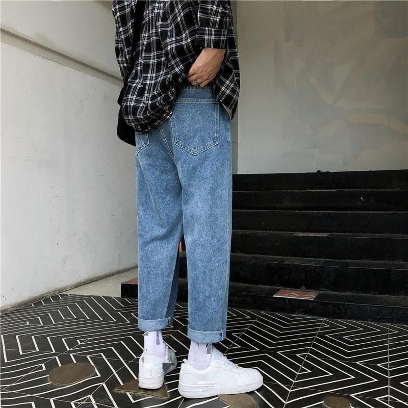 Quần Jean Nam Nữ Baggy Unisex Ống Rộng Phong Cách Trẻ Trung