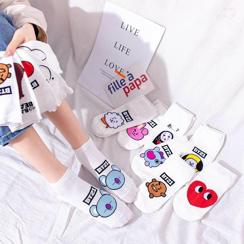 Vớ Tất Ngắn Bts - We’re Bare Bear - Noname Vớ Tất Hoạt Hình Phong Cách Nhật Hàn Ulzzang Dễ Thương Trendy Hottrend Cute