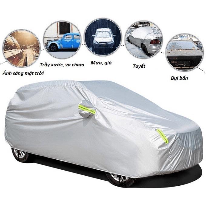 Bạt phủ xe ô tô TOYOTA INNOVA, áo trùm xe hơi, tấm che nắng cho xe ô tô 4 đến 7 chỗ gấp xếp gọn gàng